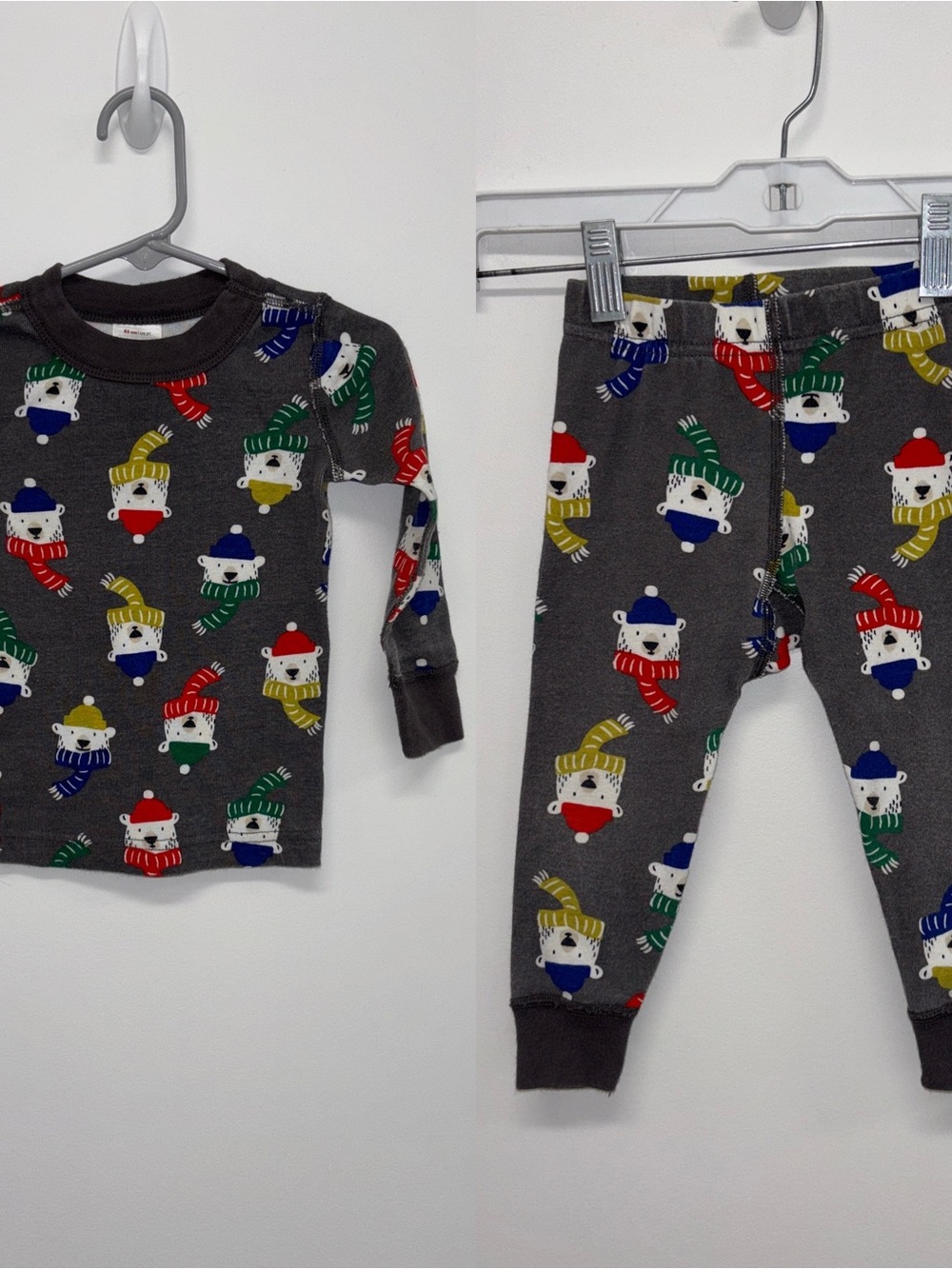Hanna Andersson polar bears organic cotton pajamas set 85/2T